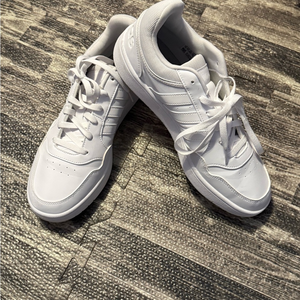 Adidas White Athletic Shoes with Breathable Design